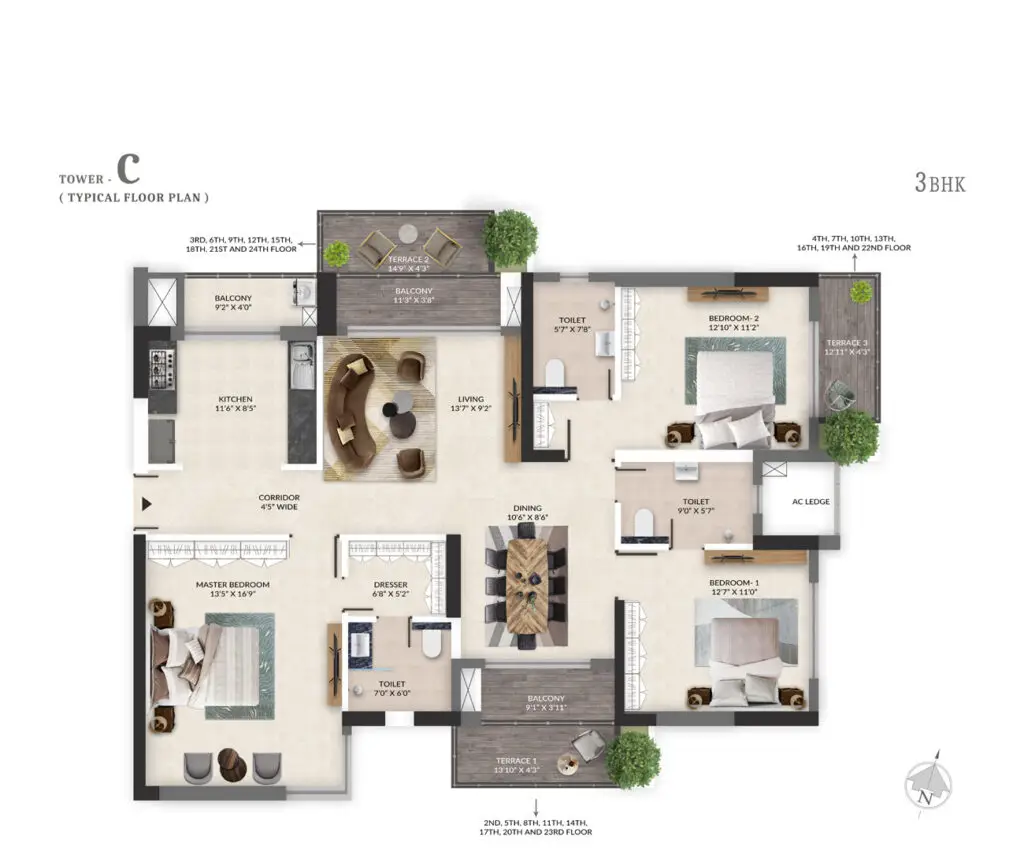 Tower-C-3BHK